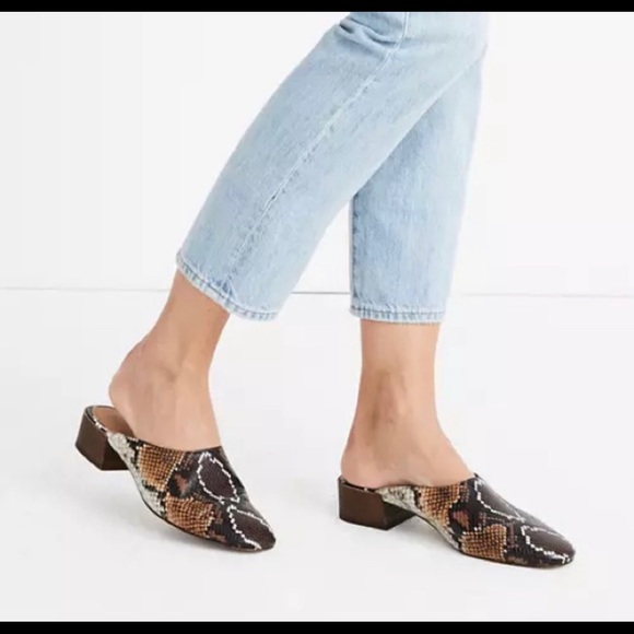 Madewell Remi Mule Spiced Cider Snake Print - Picture 3 of 7